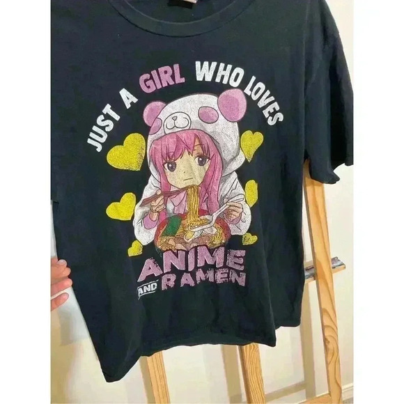 Anime graphic black t-shirt size medium - Picture 4 of 7